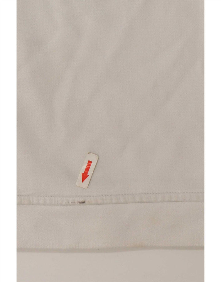 Adidas Hommes Zip Neck Pull Survêtement Top XL Blanc Polyester