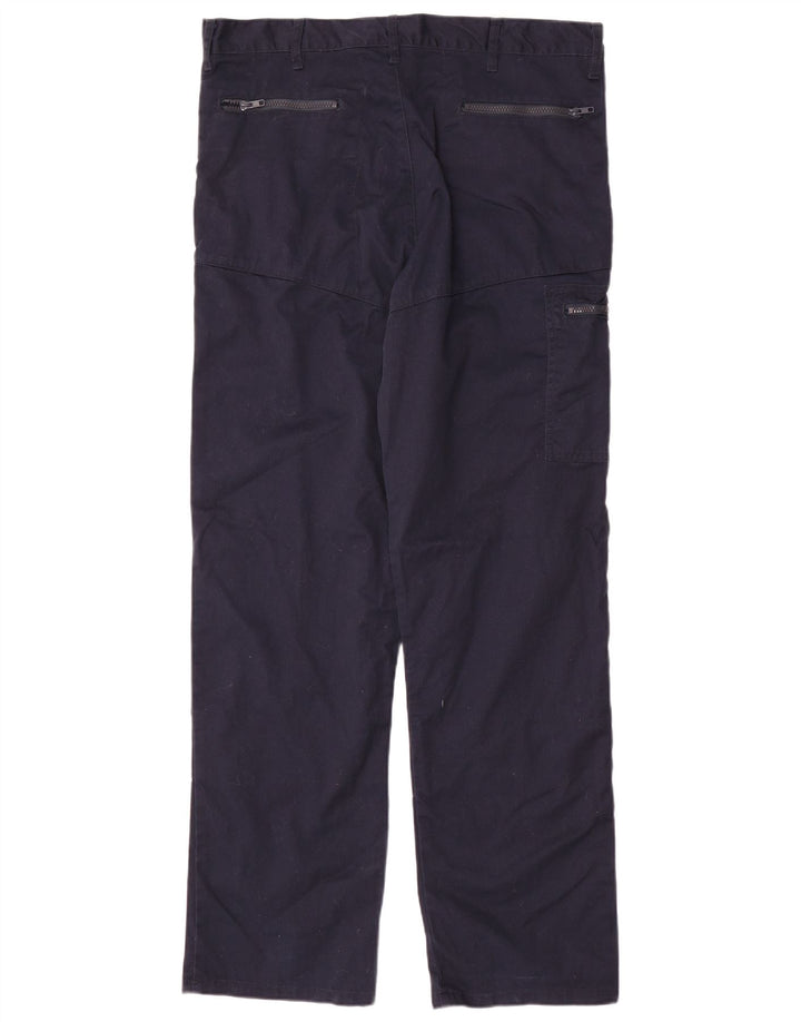 Dickies Mens Redhawk Straight Cargo Trousers W38 L33 Navy Blue Polyester