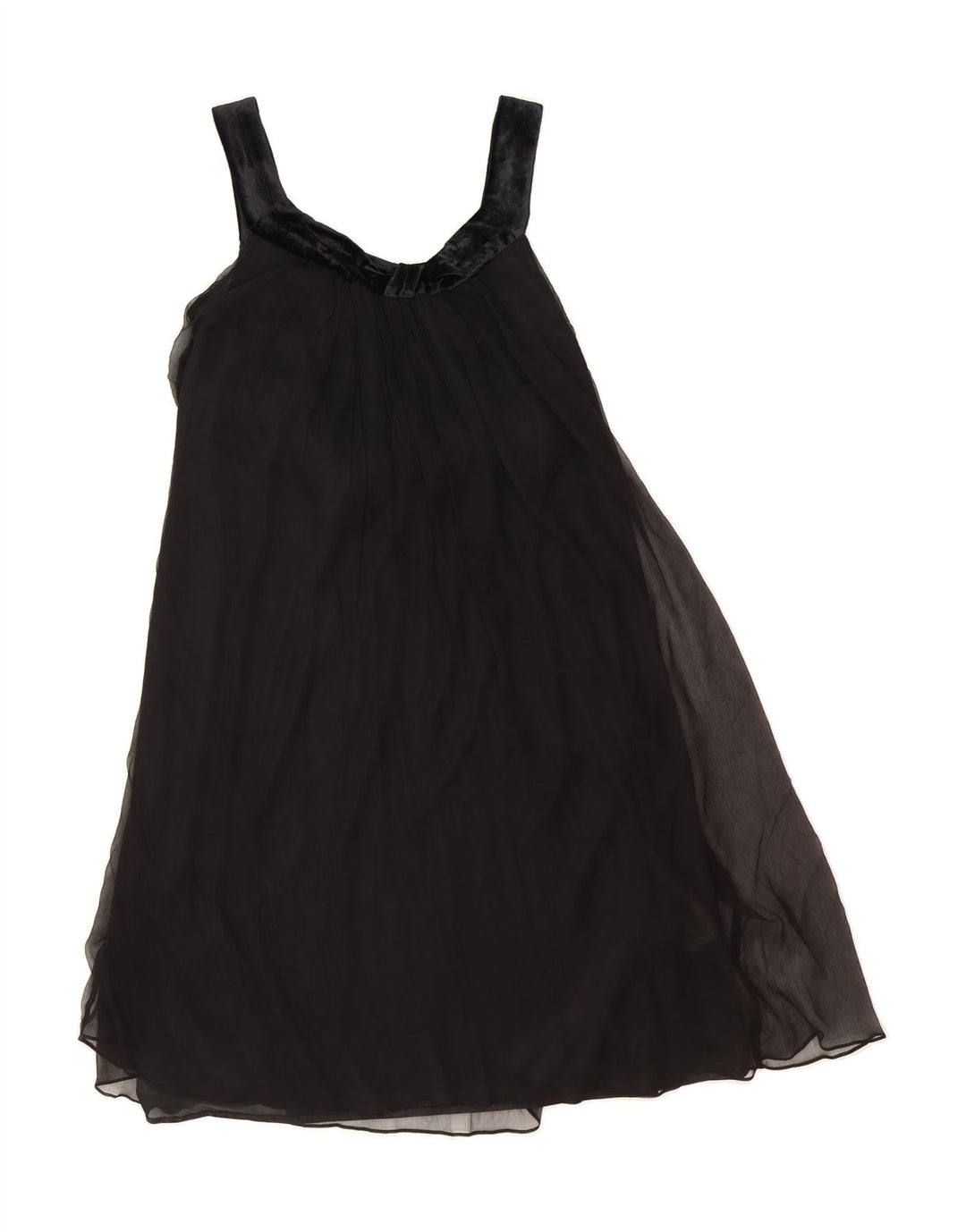 ZARA Womens Sleeveless A-Line Dress UK 14 Medium Black Polyester Vintage Zara and Second-Hand Zara from Messina Hembry 