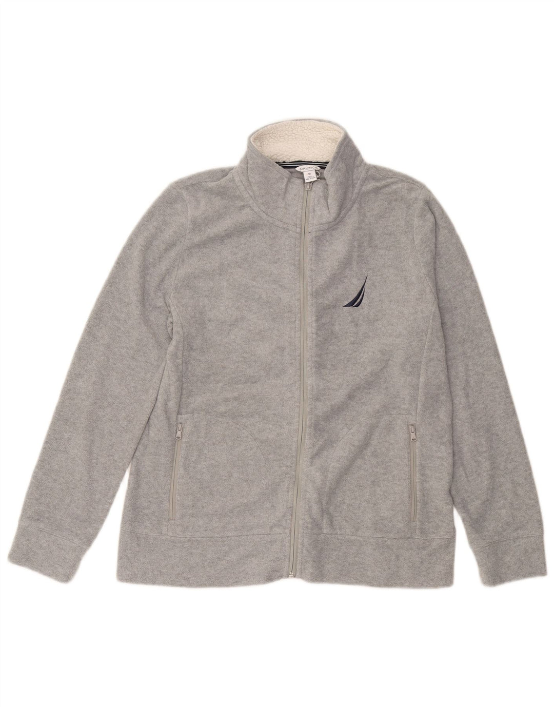 NAUTICA Fleecejakke til kvinder UK 14 Medium Grå Polyester