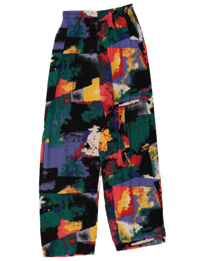Vintage Womens Loose Fit Casual Trousers W30 L27 Multicoloured Patchwork