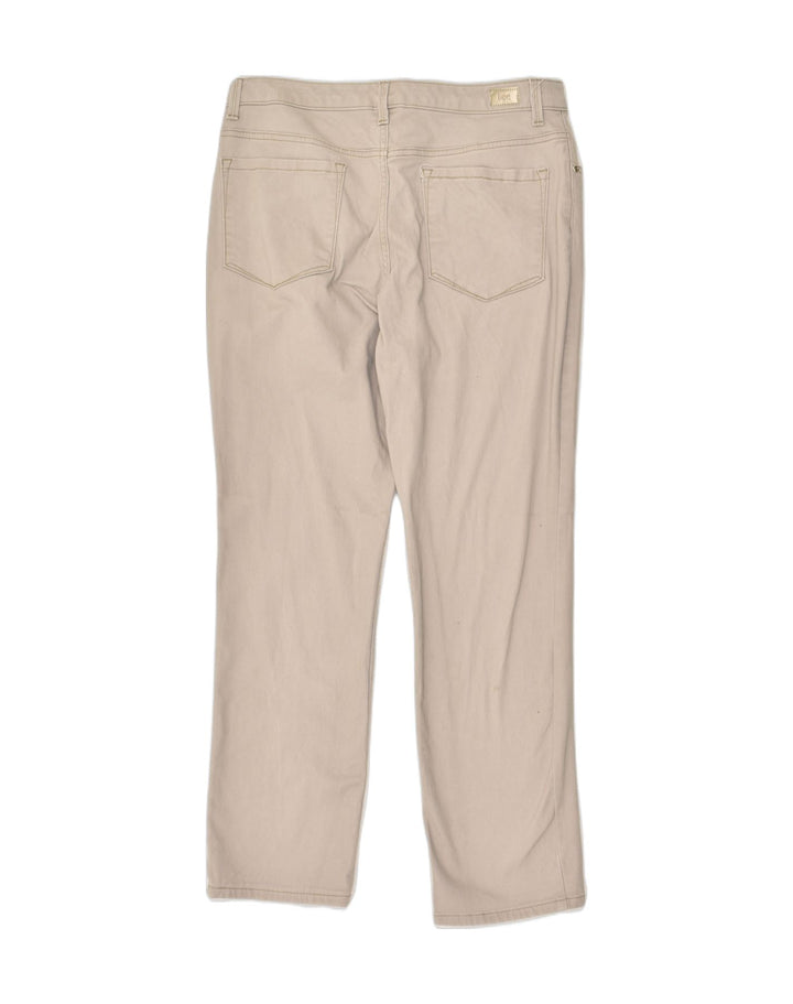 LEE Womens Relaxed Fit Casual Trousers US 14 XL W32 L29  Beige Cotton | Vintage Lee | Thrift | Second-Hand Lee | Used Clothing | Messina Hembry 