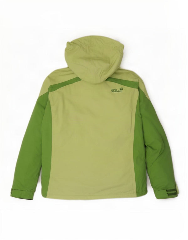 Женская ветровка с капюшоном Jack Wolfskin UK 14/16, большая зеленая