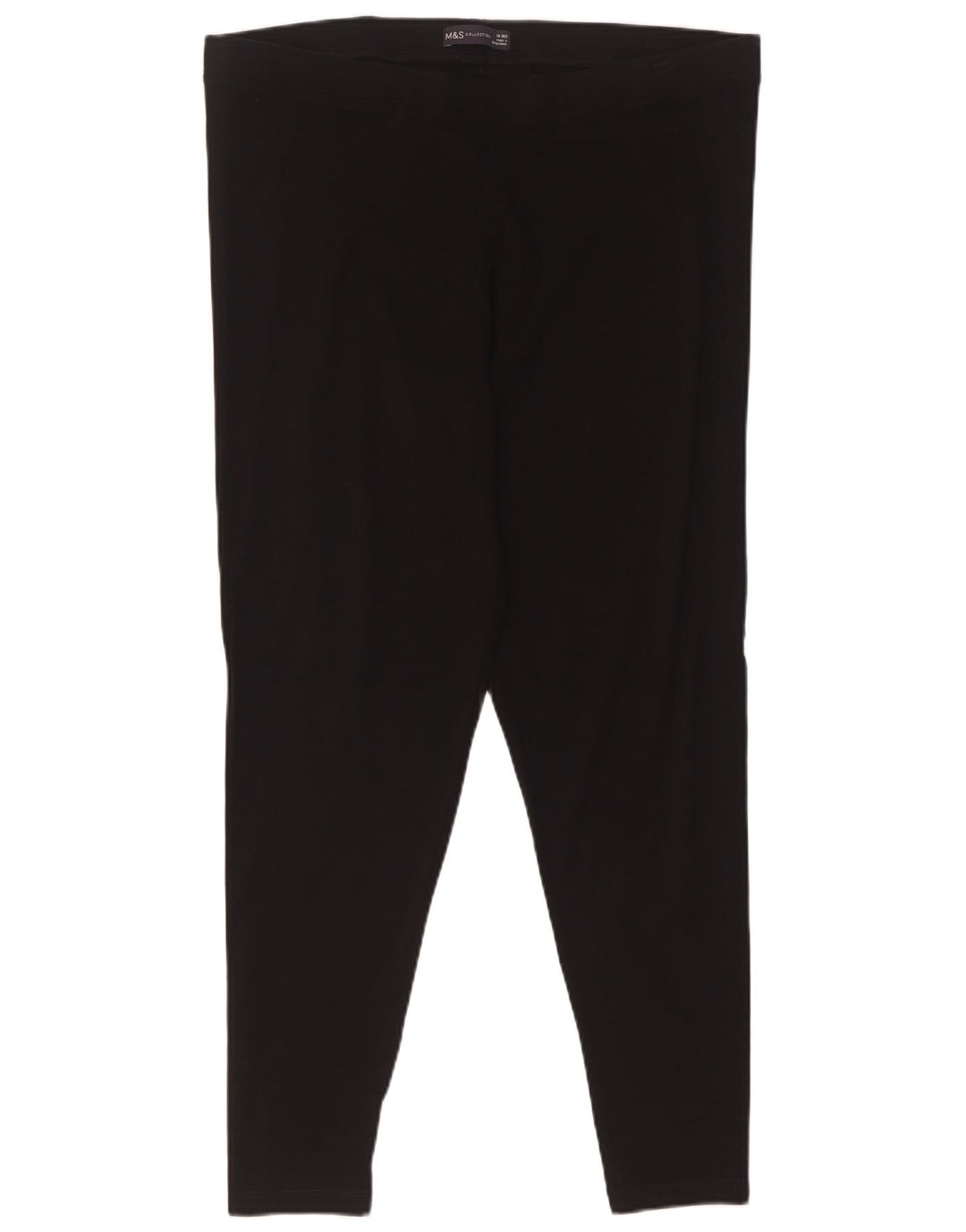 Marks & Spencer Womens Leggings UK 18 XL Black Cotton