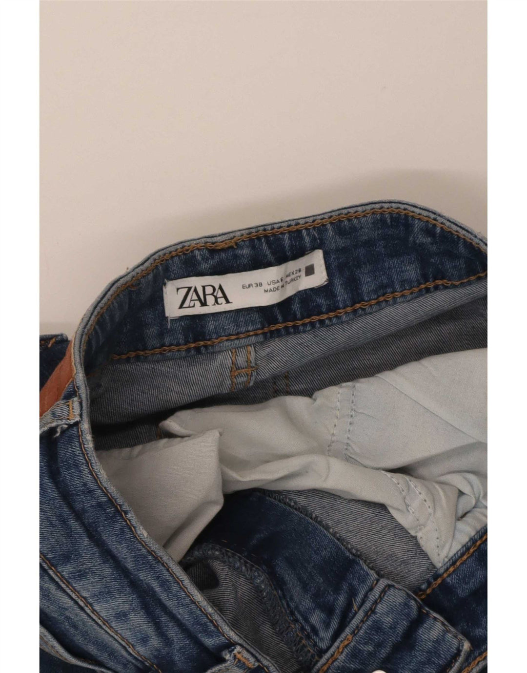 Blugi evazați pentru femei Zara EU 38 Mici L28 L33 Albastru