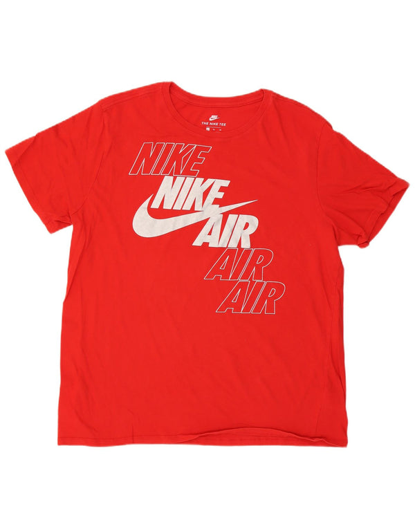 Nike Mens Graphic T-Shirt Top XL Red Cotton