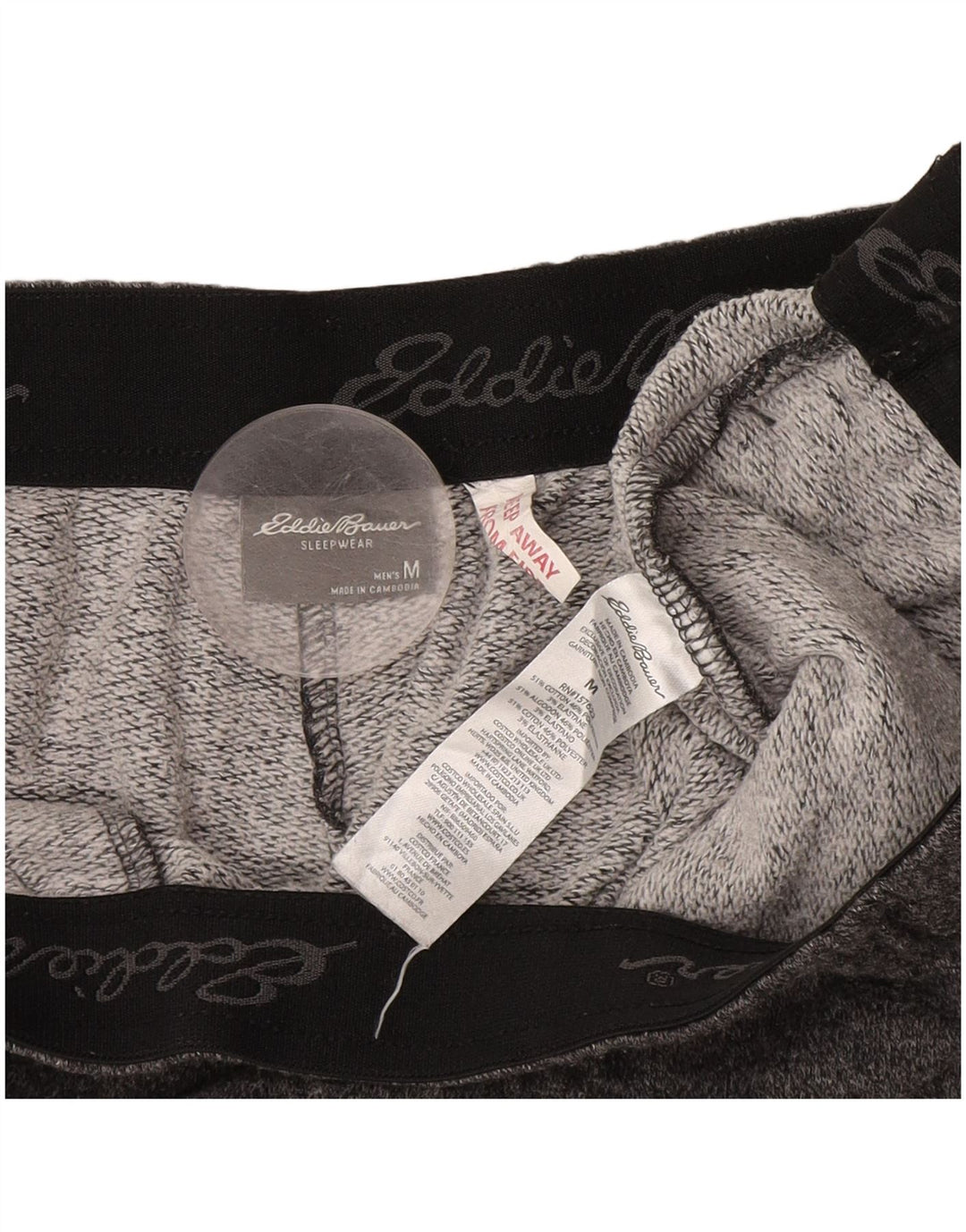 Pantaloni da tuta da uomo Eddie Bauer in cotone grigio medio