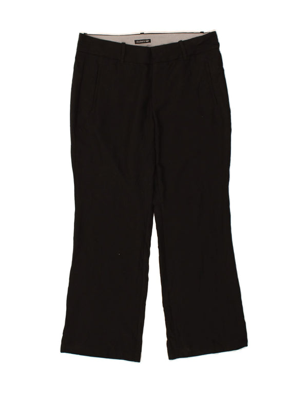 DOCKERS Womens Short Bootcut Chino Trousers US 12 Large W34 L29  Black
