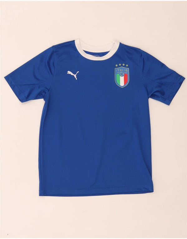 Puma T-Shirt Italia Garçon 11-12 Ans Bleu Colorblock