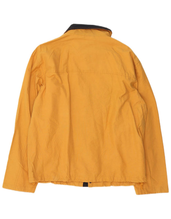 Jaqueta de chuva masculina vintage UK 42 XL nylon amarelo