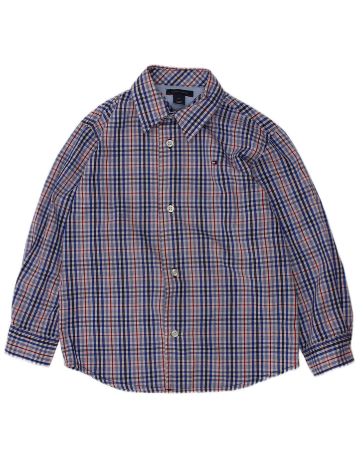 TOMMY HILFIGER Drengeskjorte 3-4 år blå ternet bomuld