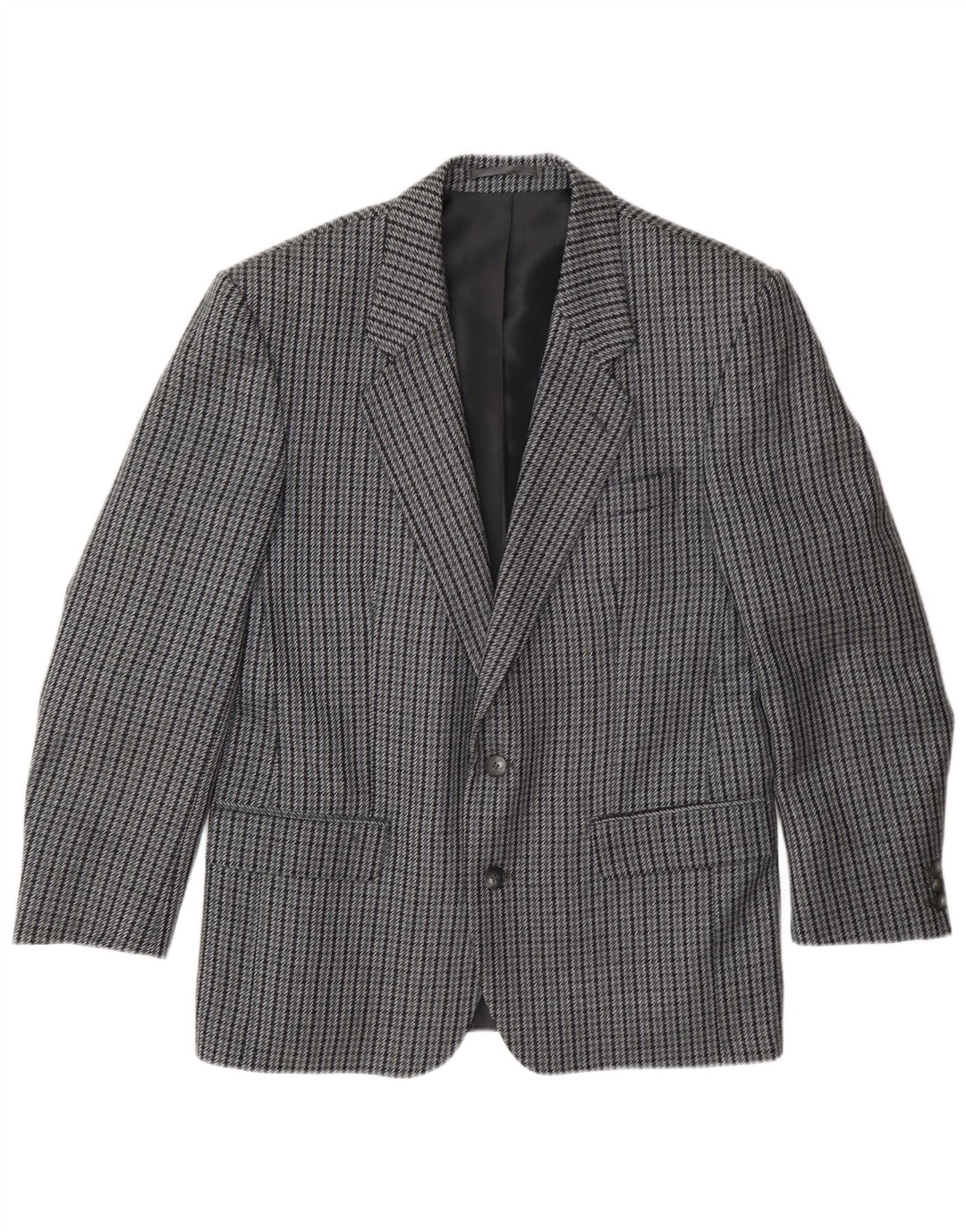 Jaqueta blazer masculina Kilmaine com 2 botões Reino Unido 38 lã houndstooth cinza médio