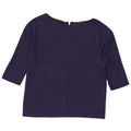 Zara Dame Top 3/4 ærme UK 16 Large Navy Blue Polyester