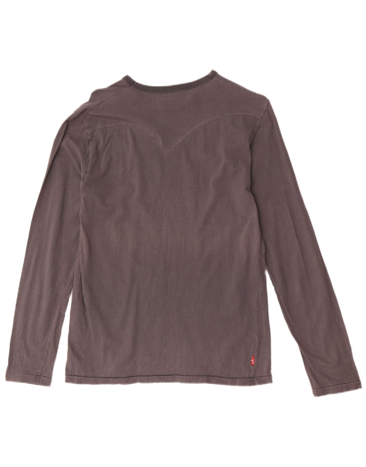 Levi's Mens Graphic Top Long Sleeve Small Grey Cotton