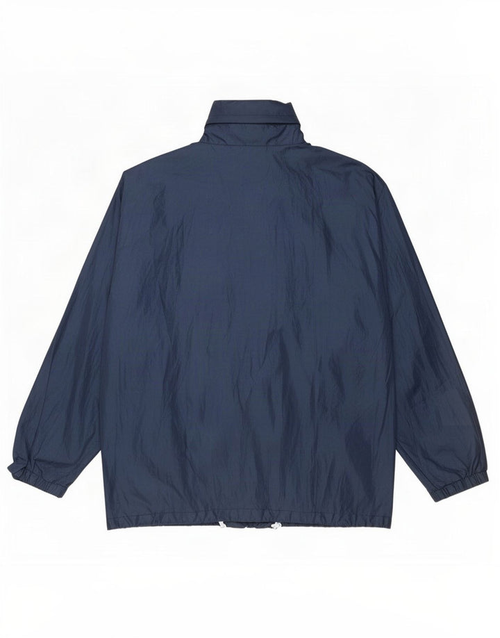 Giacca antipioggia da uomo con cappuccio Asics UK 40 Large blu navy in poliestere