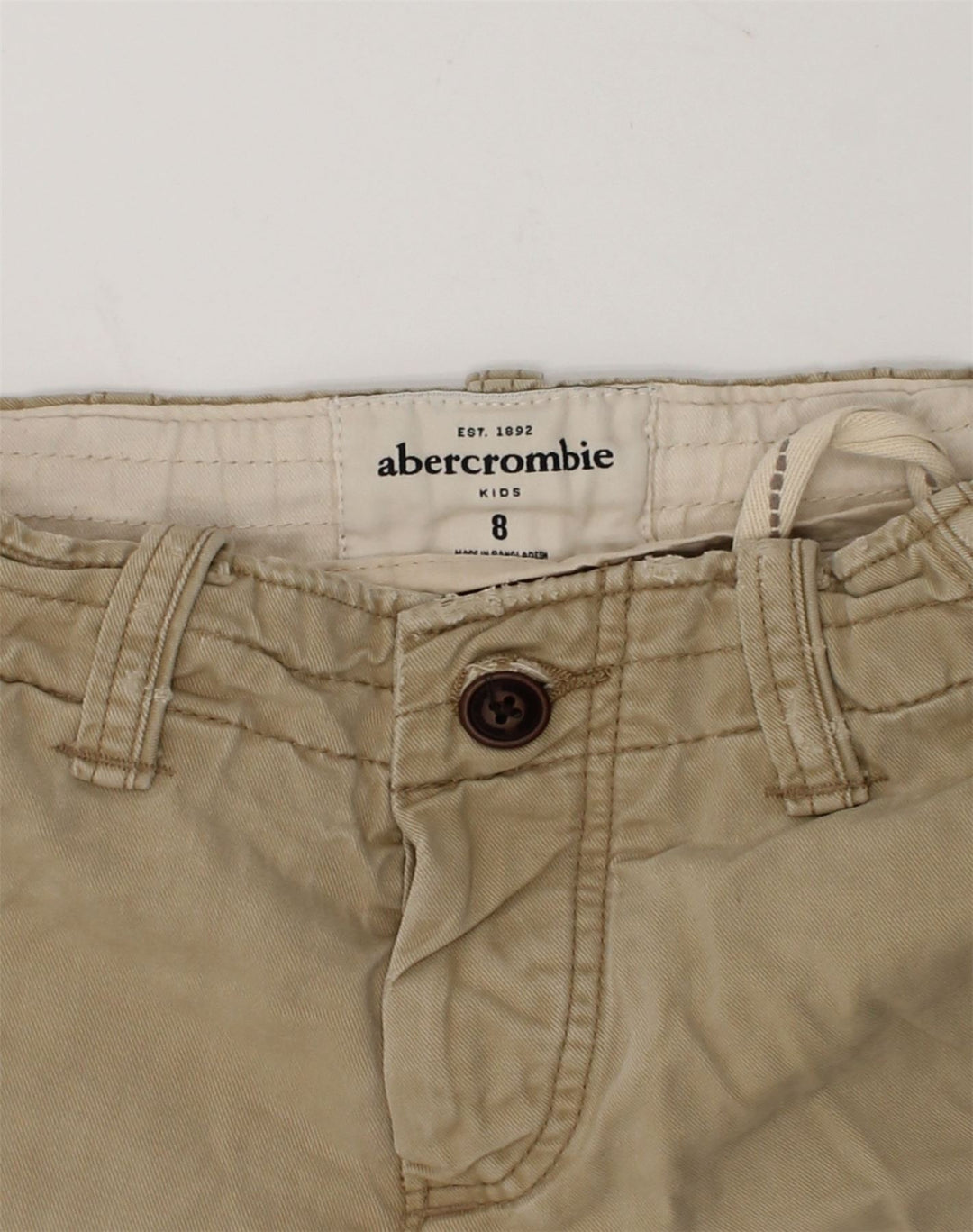 ABERCROMBIE & FITCH Boys Casual Shorts 7-8 Years W26  Brown Cotton | Vintage Abercrombie & Fitch | Thrift | Second-Hand Abercrombie & Fitch | Used Clothing | Messina Hembry 