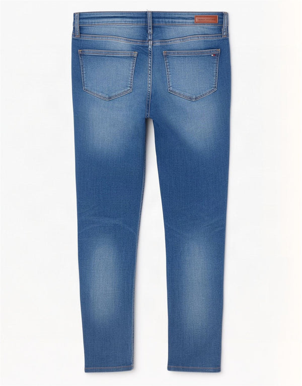 Tommy Hilfiger Damen Venice Slim Jeans W30 L27 Blaue Baumwolle