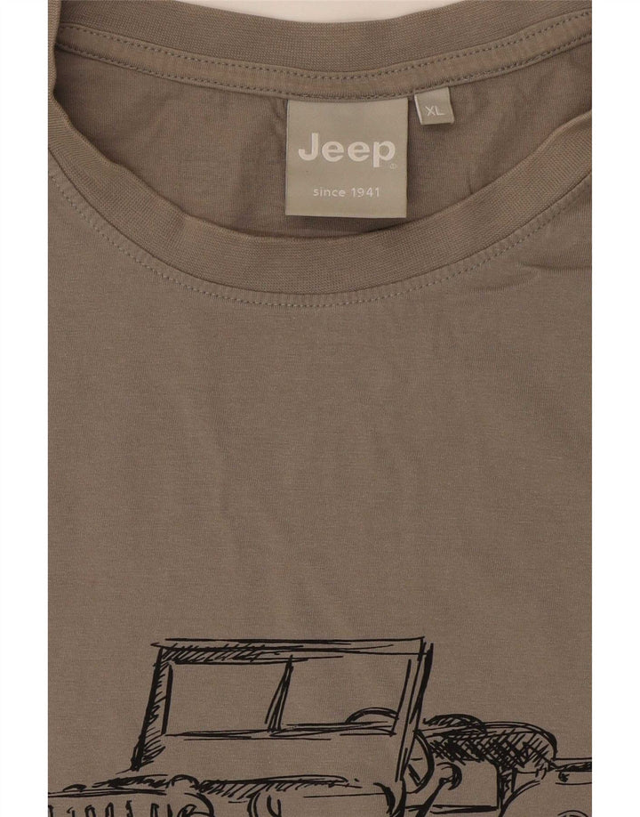 Jeep T-Shirt Graphique Homme XL Gris