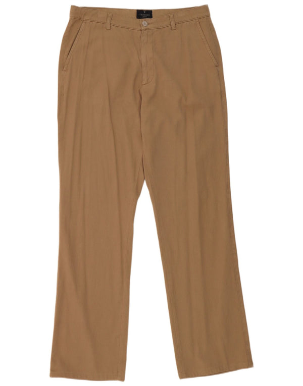 Trussardi Pantalon Chino Droit Homme W32 L32 Beige Coton