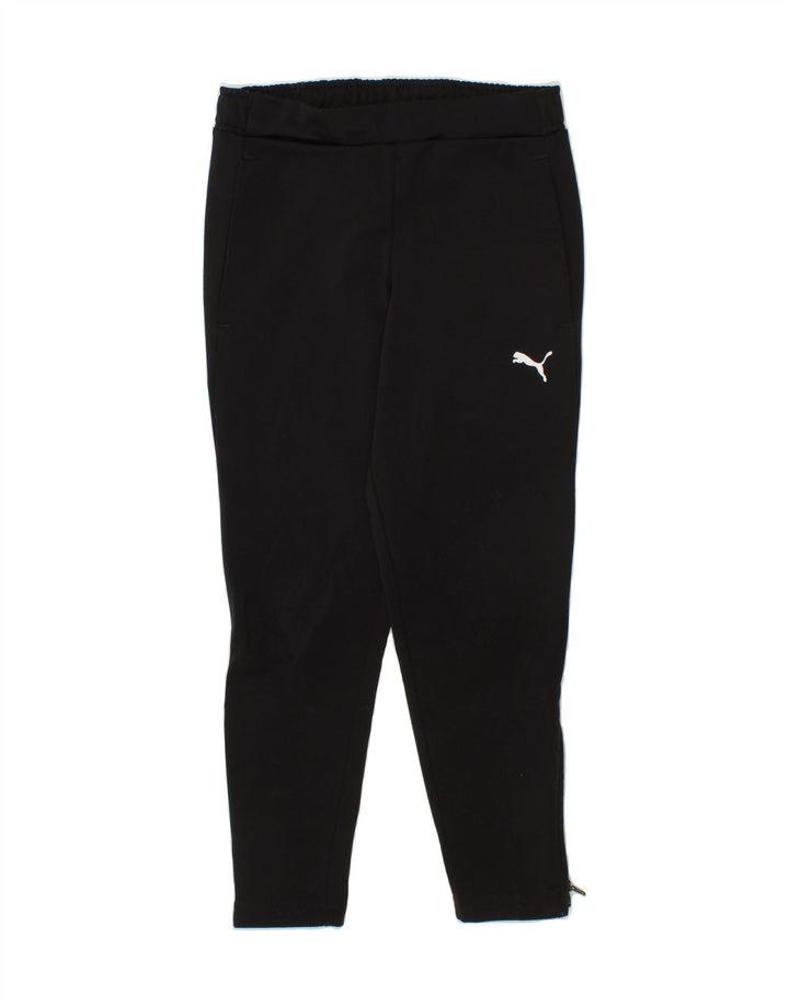 PUMA Boys Tracksuit Trousers 4-5 Years Black Polyester Vintage Puma and Second-Hand Puma from Messina Hembry 