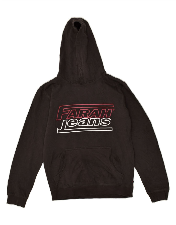 FARAH Boys Graphic Hoodie Jumper 14-15 Years Grey Cotton | Vintage Farah | Thrift | Second-Hand Farah | Used Clothing | Messina Hembry 