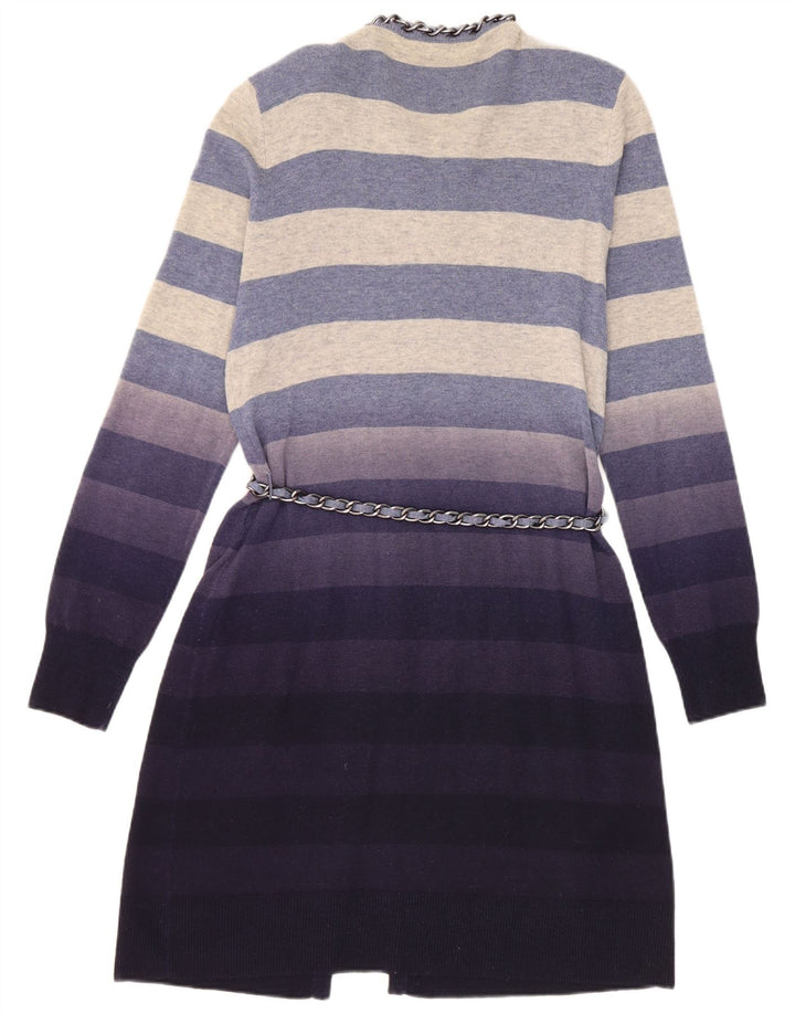Roberta Scarpa Maglia Cardigan Donna IT 46 Large Blu Navy a Righe