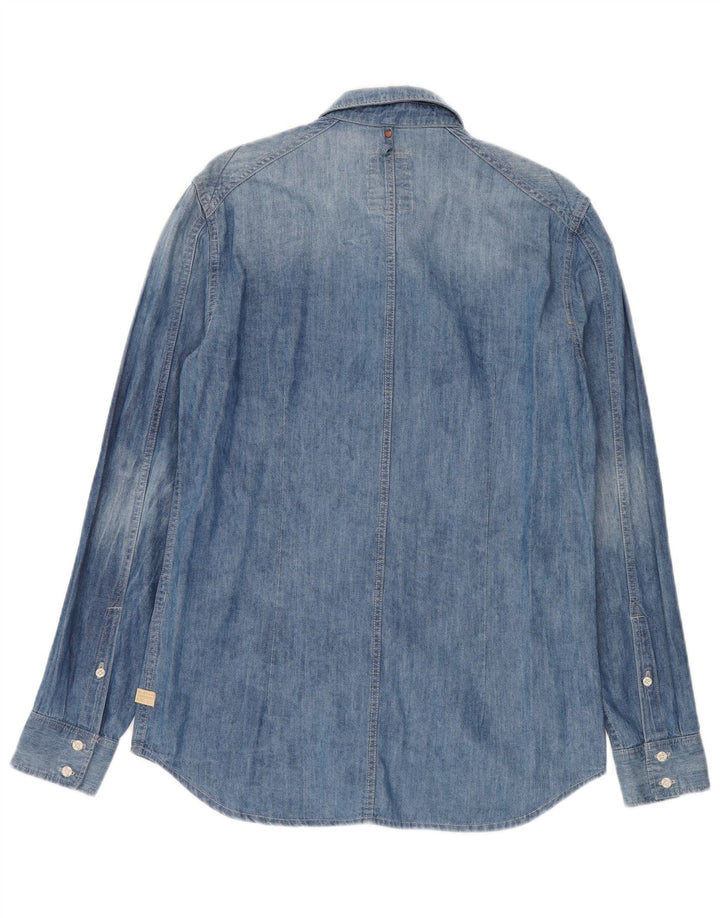 G-Star Herre Denim Skjorte Stor Blå Bomuld