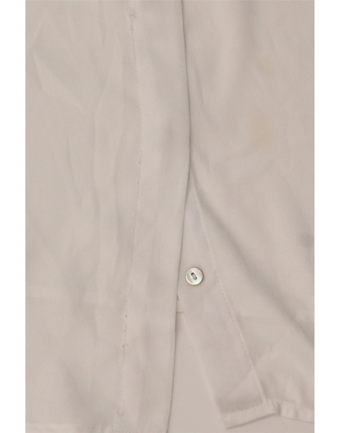 Zara Chemisier à manches 3/4 pour femme UK 14 Medium Blanc Polyester