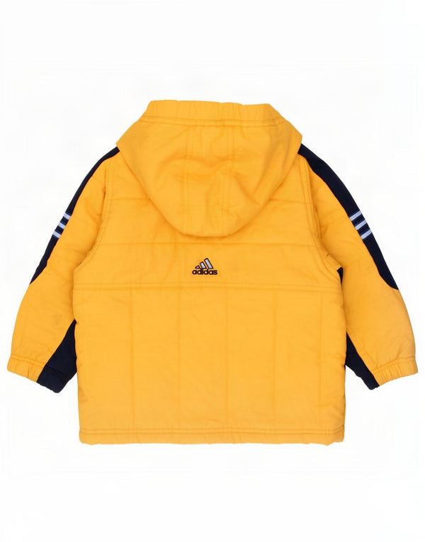 Adidas Chaqueta acolchada con gráfico para bebé niño 18-24 meses, color amarillo