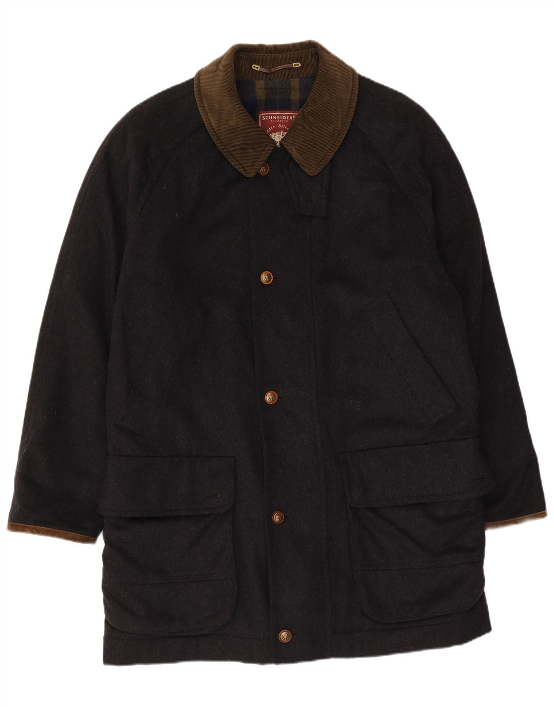 Schneiders Мужское пальто EU 48 Medium Navy Blue Полиамид