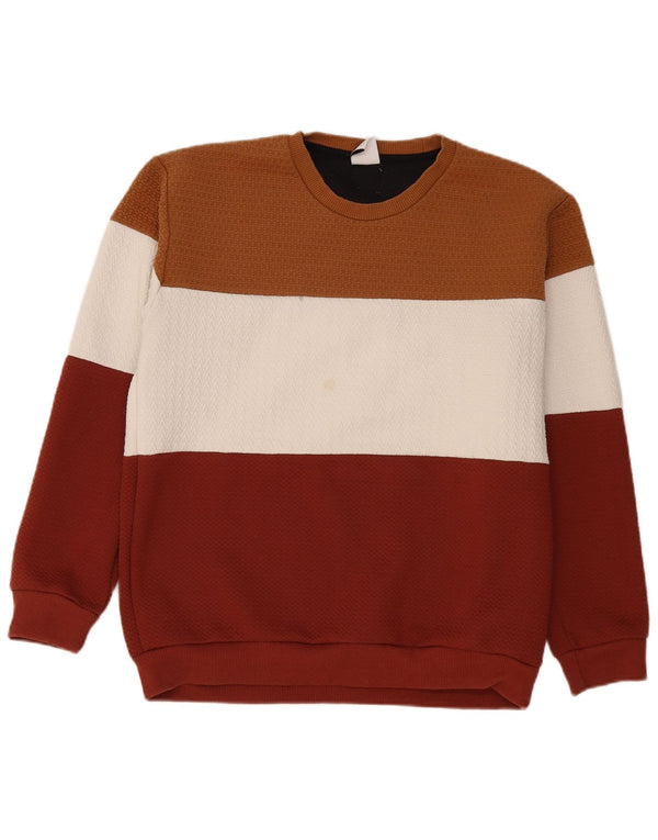 Zara Homme Sweatshirt Jumper XL Multicolore Colourblock Polyester