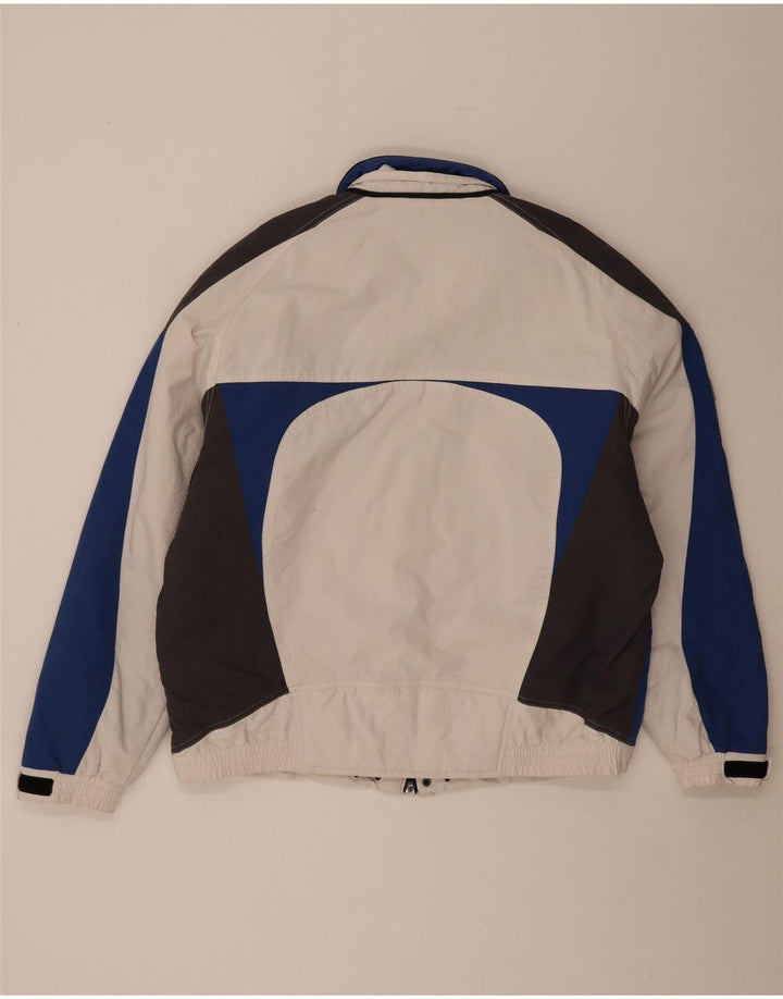 Jaqueta de esqui masculina MC Kee UK 42 XL branco colorblock nylon