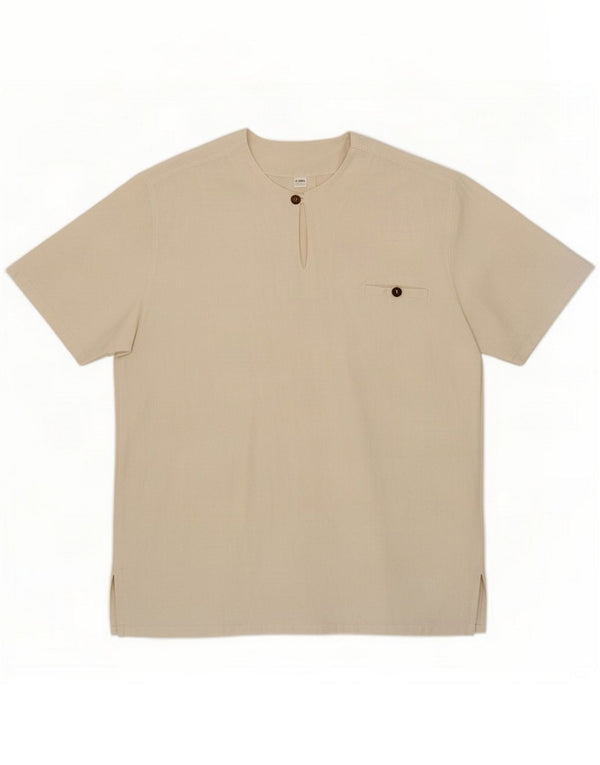 Vintage Bluză Femei Top UK 18 XL Bej Bumbac