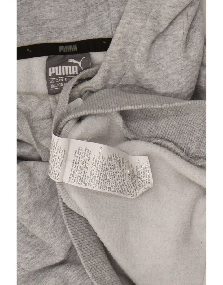 Puma Mens Hoodie Jumper 2XL Grey Cotton
