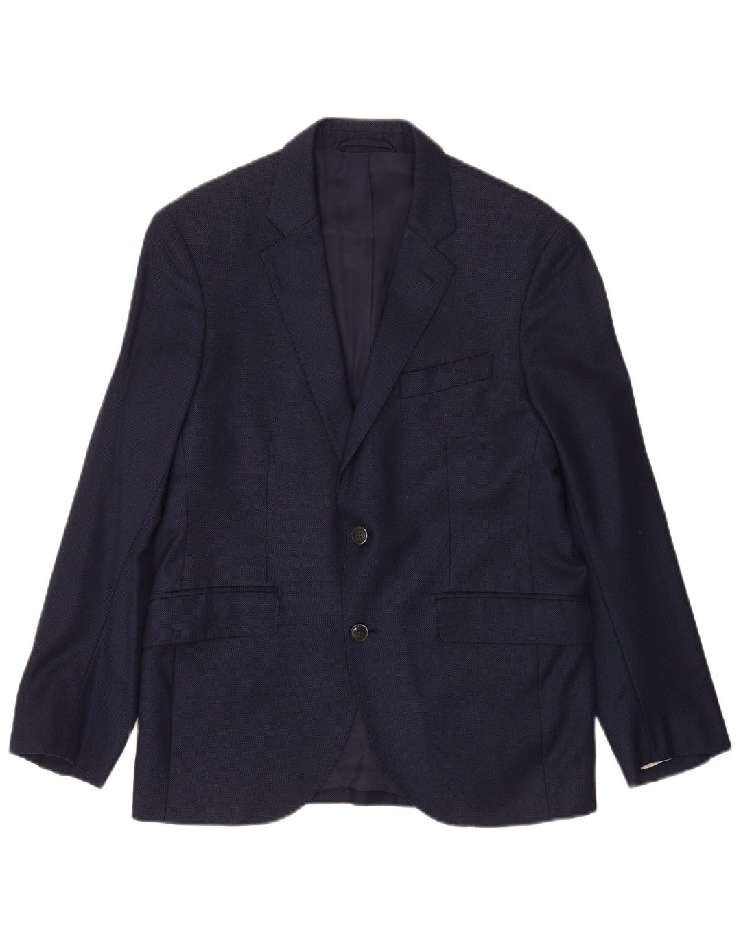 Hackett Mens 2 Button Blazer Jacket UK 40 Large Navy Blue Wool