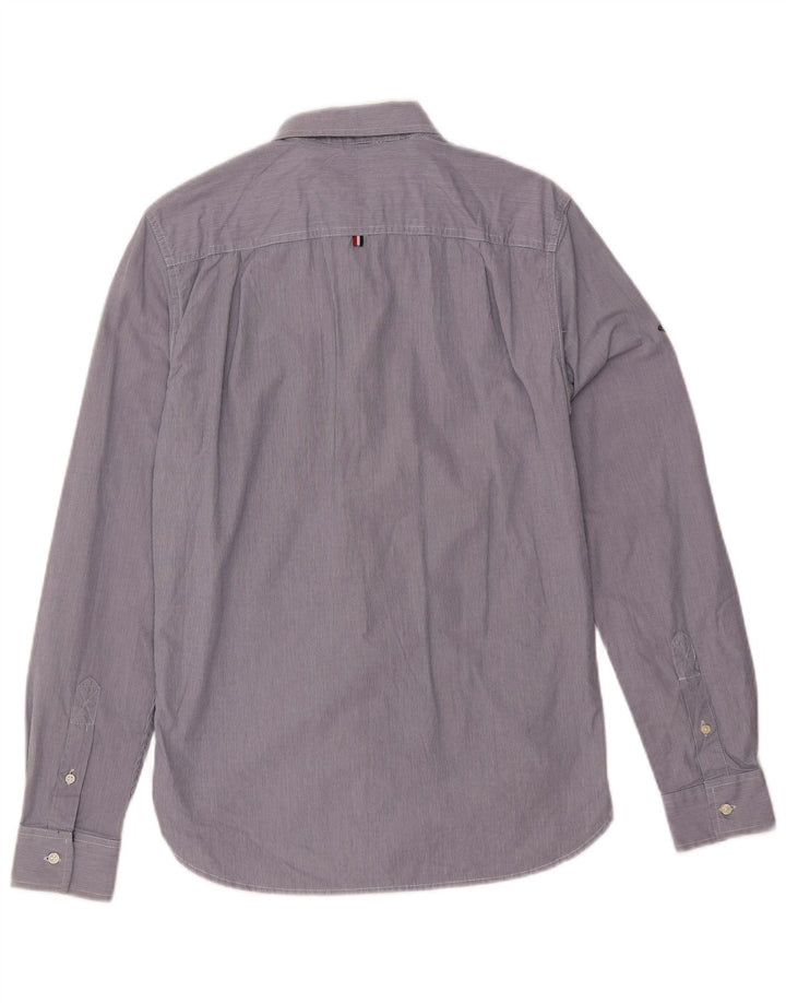 SUPERDRY Mens Tailored Shirt Small Purple Striped Cotton