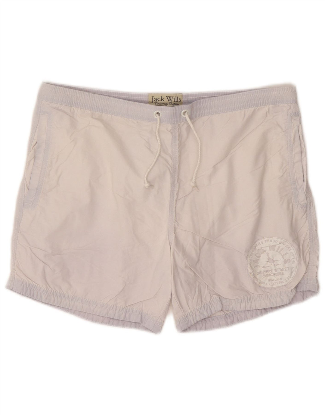 Jack Wills Mens Graphic Swimming Shorts Small  Blue Cotton