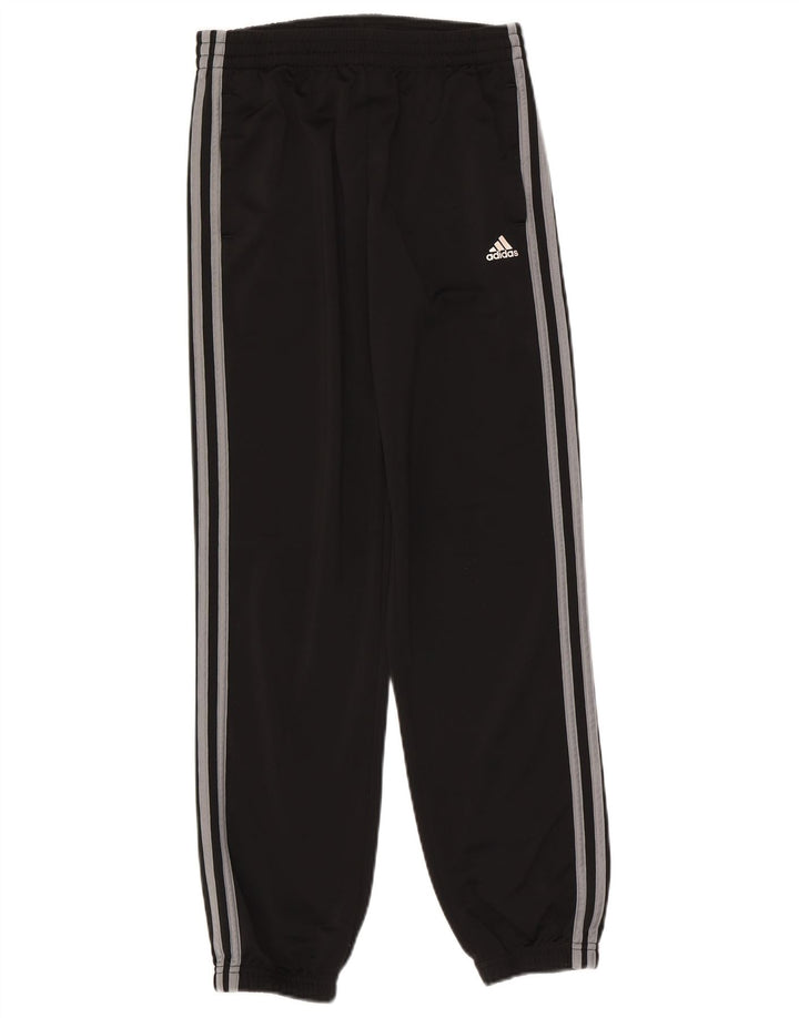 Adidas Boys Tracksuit Trousers Joggers 13-14 Years  Black Polyester