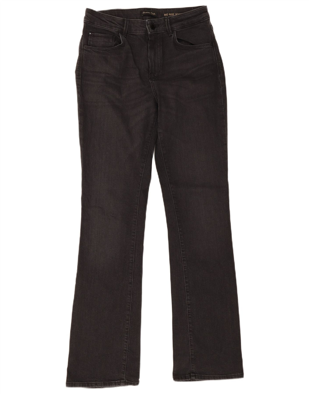 Massimo Dutti Dame Mid Rise Bootcut Jeans EU 38 Small W28 L32 Grå
