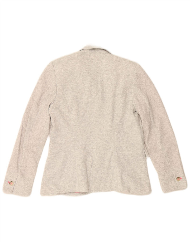 Joules Womens 1 Button Blazer Jacket UK 10 Small  Grey Flecked Polyester