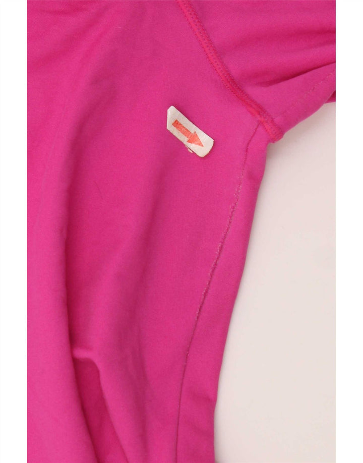 Asics Womens Graphic Tracksuit Trousers UK 12 Medium Pink Colourblock