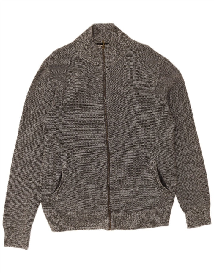 White Stuff Mens Cardigan Sweater Medium Grey Cotton