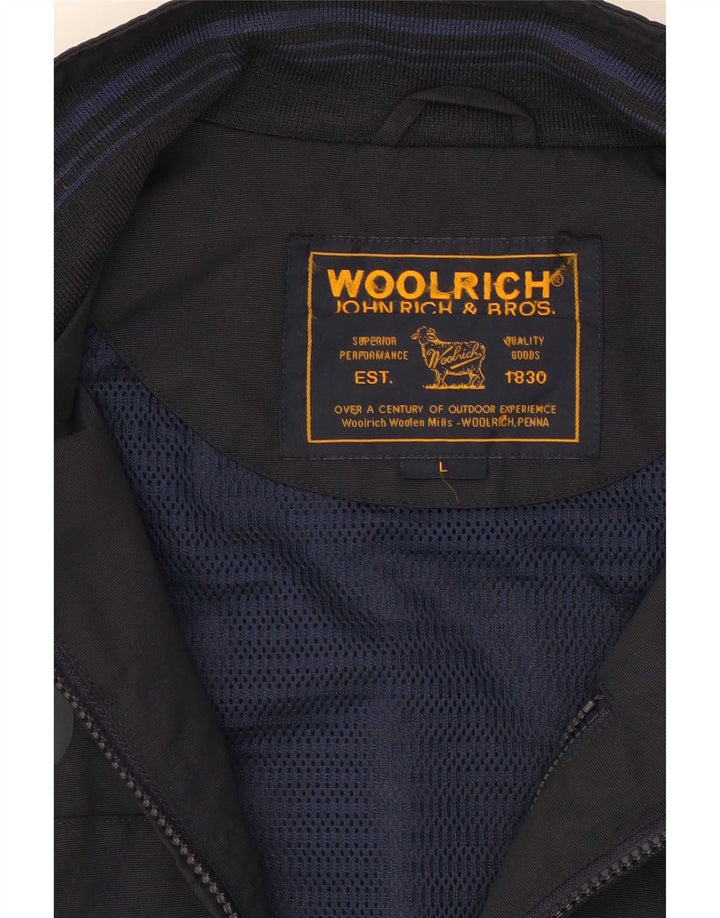 Giacca da ginnastica senza maniche grafica da uomo Woolrich Large Blu Navy