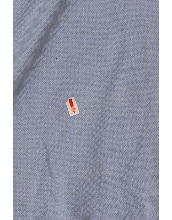 JACK & JONES Mens V-Neck Jumper Sweater Large Blue Acrylic
