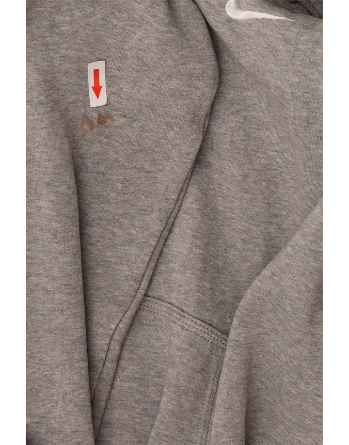 Nike Mens Hoodie Jumper Large Grey Flecked Cotton