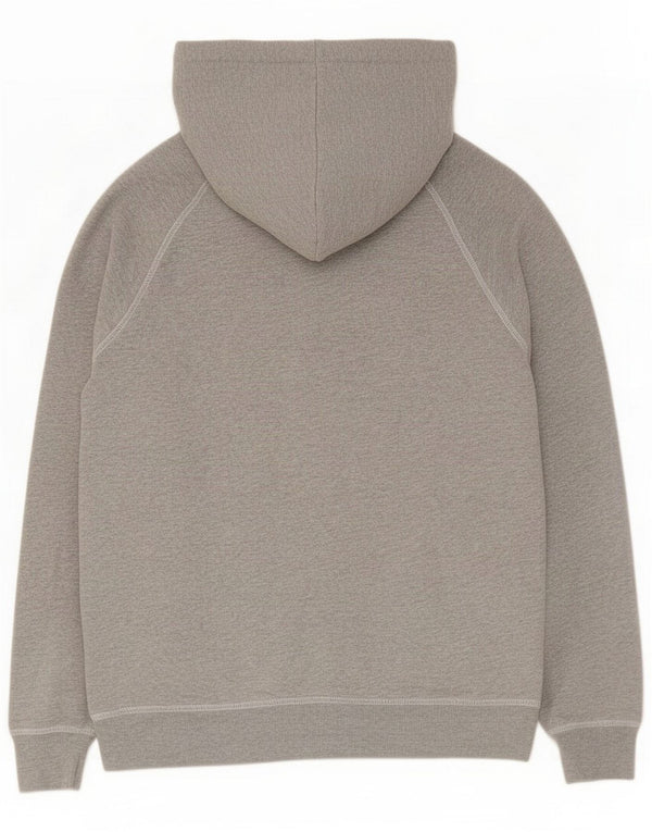 Jack Wills Damen-Kapuzenpullover mit Grafik, UK 12, mittelgrau gefleckte Baumwolle