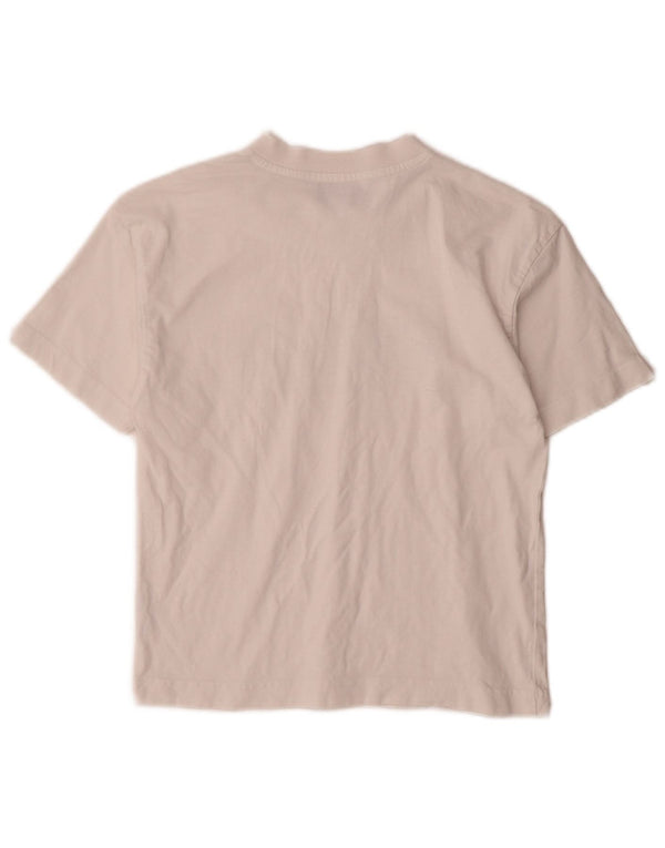 Fila Womens Crop Graphic T-Shirt Top UK 10 Small White Bomuld