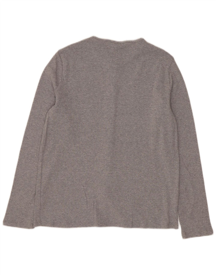 Marks & Spencer Womens Cardigan Sweater UK 12 Medium  Grey Cotton