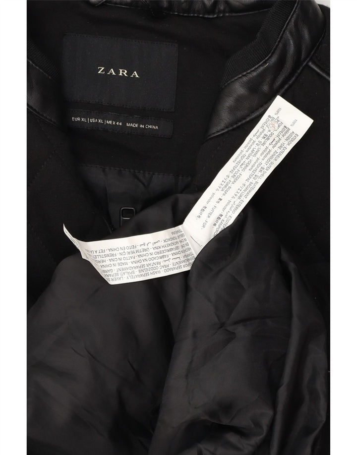 Zara Mens Quilted Gilet UK 42 XL Black Polyester