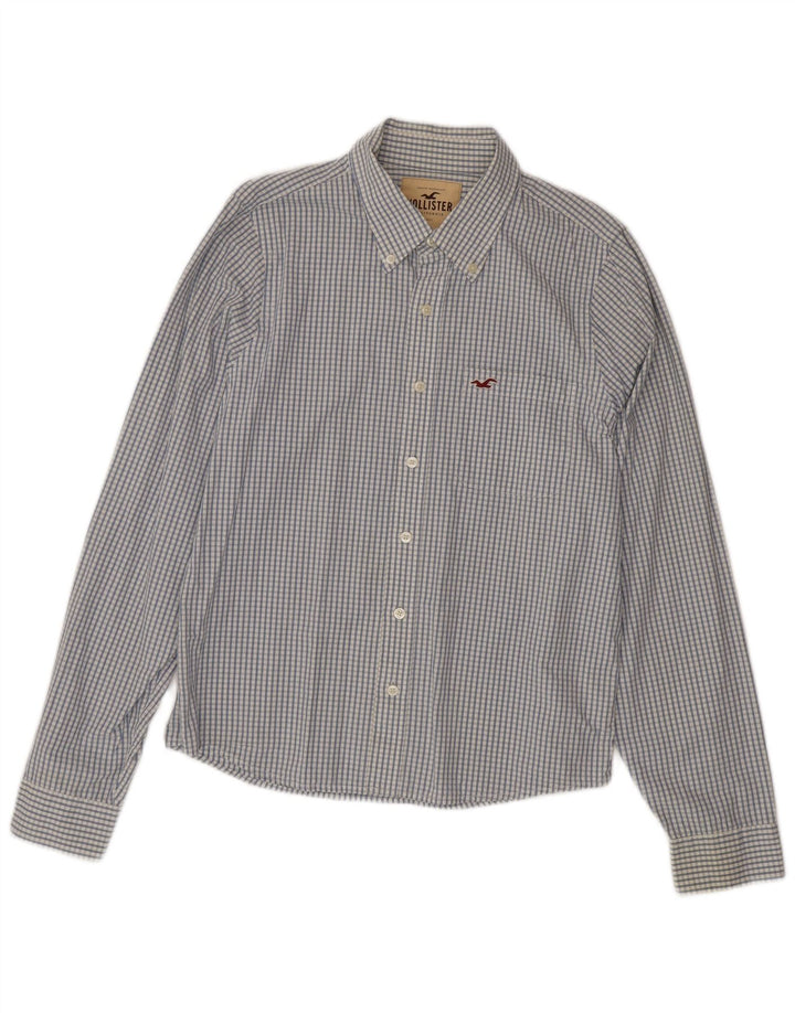 HOLLISTER Mens Shirt XL Blue Check Cotton